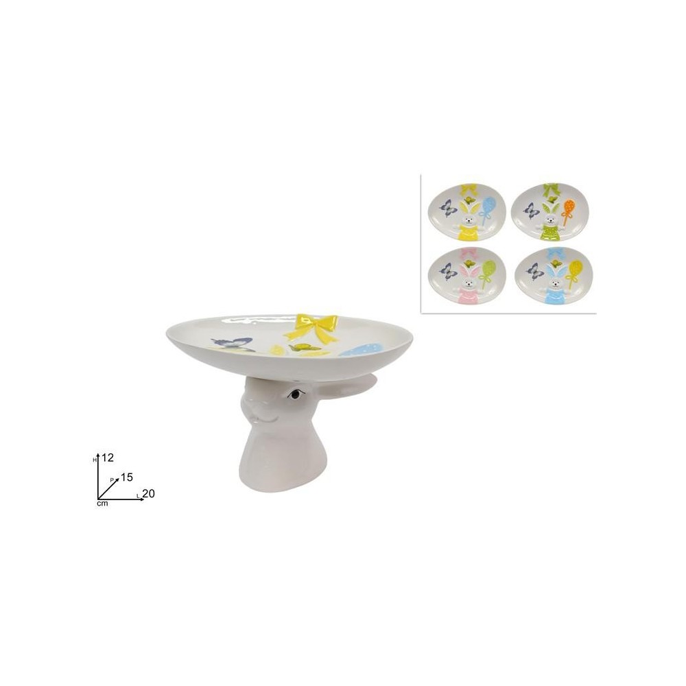 ALZATINA VISO CONIGLIO 20x15CM CERAMICA